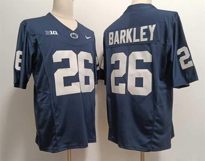 Men%27s Penn State Nittany Lions #26 Saquon Barkley Navy cStitched Jersey->notre dame fighting irish->NCAA Jersey